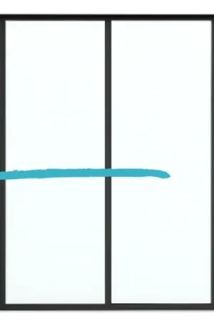 Glazen Schuifwand Zijwand Vaste Handgreep Links - 376 x 224 cm Korting